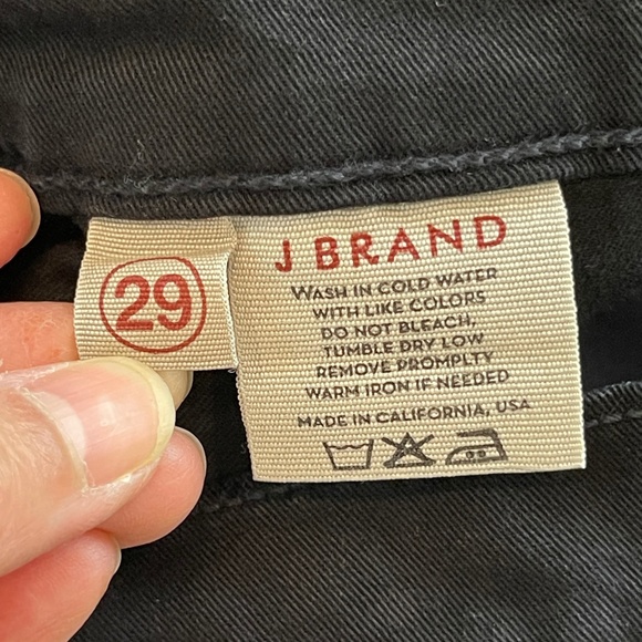 J Brand The Deal Skinny Leg Black Low Rise Leg Zipper Ankle Jeans - Picture 9 of 14